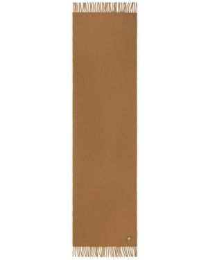 Maison Kitsuné Fuchs-Motiv Wollstrickschal - Natur