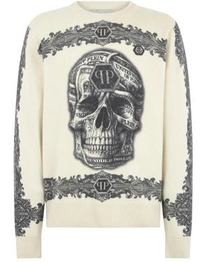 Philipp Plein Round-Neck Knitwear - Gris