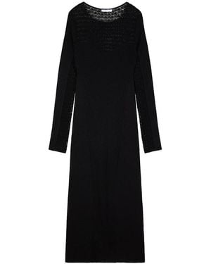 Patrizia Pepe Strickkleid Mit Spitze-Effekt - Schwarz