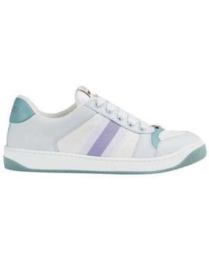 Gucci Schoenen ,Veelkleurig ,Leer Screener Low-Top Sneakers - Blauw