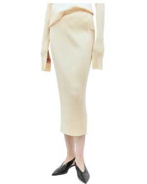 Jil Sander Midi Skirts - Natural
