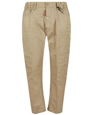 DSquared² Straight Trousers - Natural