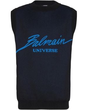Balmain Jacquard-pullunder it universe - Blau