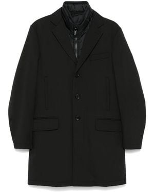 Fay Single-Breasted Coats - Black