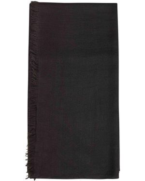 Brunello Cucinelli Accessoires ,Bruin ,Kasjmier Sjaal Van Kasjmier En Zijde - Zwart