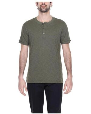 Liu Jo Grünes Baumwoll-T-Shirt Klassische Passform - Grau