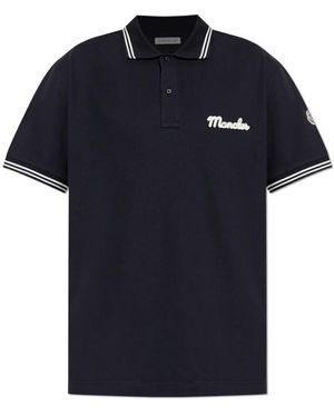 Moncler Polo Mit Logo - Blau