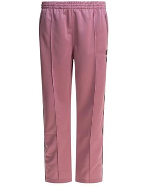 Needles Rosa Poly Smooth Hose Mit Seitenstreifen - Rot