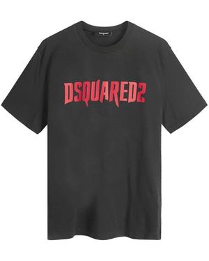 DSquared² Stylishe T-Shirts Für Männer Und Frauen - Schwarz