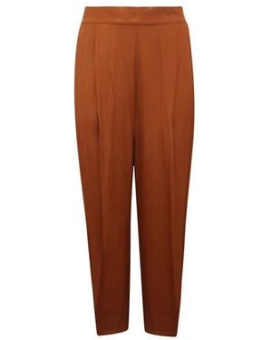 EMMA & GAIA Tapered Trousers - Brown