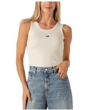 Calvin Klein Tops T-Shirts A-Modal Rib Tank - Blauw