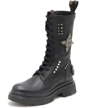 GIO+ Schoenen ,Zwart ,Leer Cora 12B Combi Boot