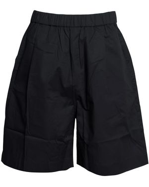 Laneus Korte Broeken ,Zwart ,Katoen Melrose Bermuda Shorts