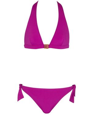 Balmain Tweedelig Pb-Logo Badpak - Paars