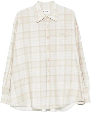 Our Legacy Overhemden ,Katoen Borrowed Shirt Stella Check Print - Wit