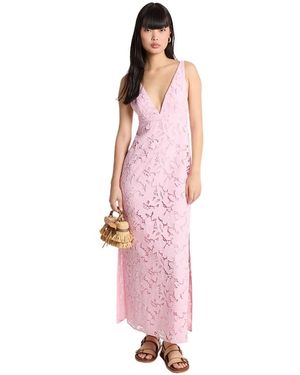 Michael Kors Corded Floral Lace Maxi Dress - Roze