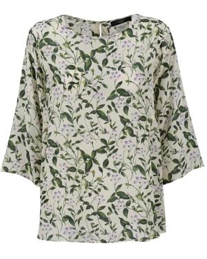 Weekend by Maxmara Reine Seiden Crepe De Chine Bluse - Grau