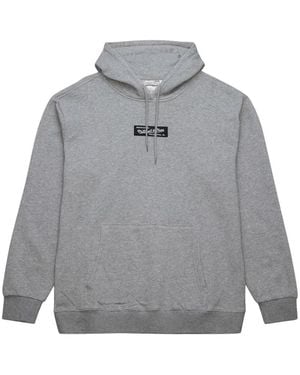 Mitchell & Ness Klassischer Hoodie Grau Heather Box Logo