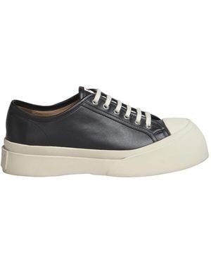 Marni Sneakers in pelle nera con suola in gomma - Nero