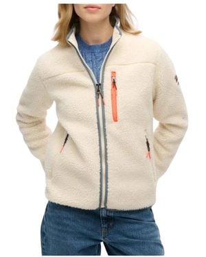 Superdry Jassen ,Wit ,Polyester Blazer - Naturel