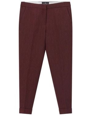 Etro Tapered Trousers - Rojo