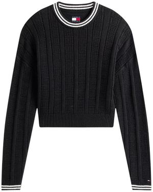 Tommy Hilfiger Round-Neck Knitwear - Black