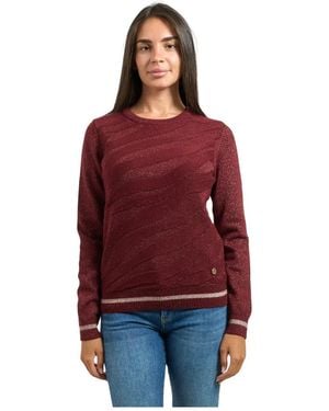 Yes-Zee Round-Neck Knitwear - Rojo