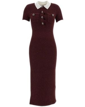 Self-Portrait Knitted Dresses - Rojo