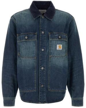 Carhartt Jassen ,Blauw ,Denim Denim Oakland Shirt Jacket