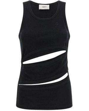 Coperni Tops ,Zwart ,Katoen Spiral Tanktop