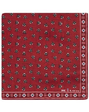 Kiton Silky Scarves - Rood