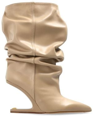 Balmain Heeled Boots - Natural