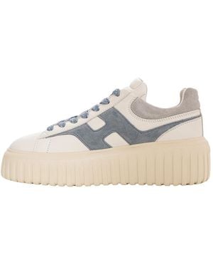 Hogan Schoenen ,Leer H-Stripes Sneakers - Wit