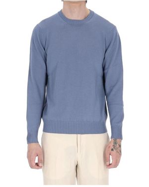Drumohr Round-Neck Knitwear - Blue