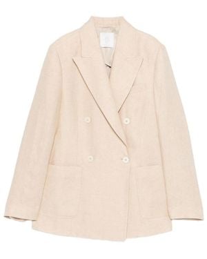 Eleventy Dubbelrijige Blazer - Naturel