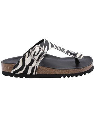 Scholl Schoenen ,Veelkleurig ,Teenslipper - Zwart