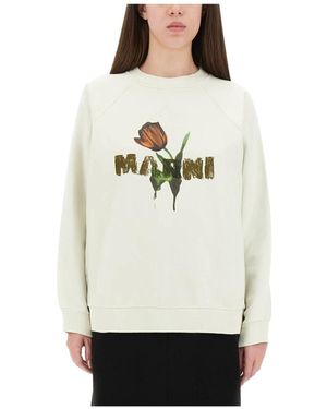 Marni Crewneck Sweatshirt - Weiß