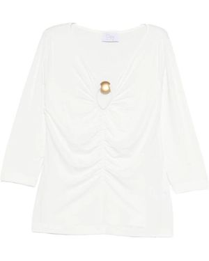 Clips Long Sleeve Tops - Blanco