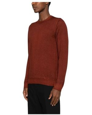 Fay Round-Neck Knitwear - Red