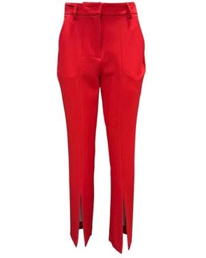 Giulia N Couture Slim-Fit Trousers - Red