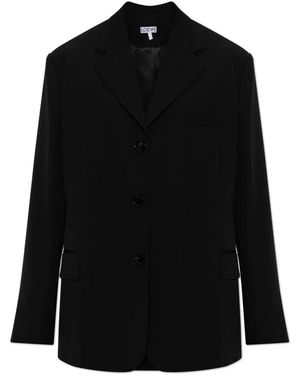 Loewe Wollblazer Mit Offenen Revers - Schwarz