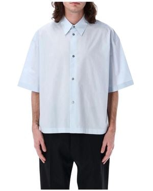 Studio Nicholson Blaues Baumwollhemd, Vielseitiger Stil