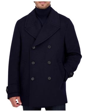 Slowear Marine Cross Caban Wollmantel - Blau