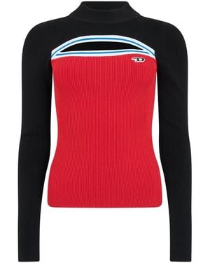 DIESEL Langarmshirt Mit Logo - Rot