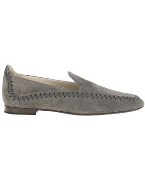 Giorgio Armani Loafer Aus Leder - Grau