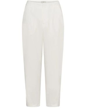 Kaffe Straight Trousers - Blanc