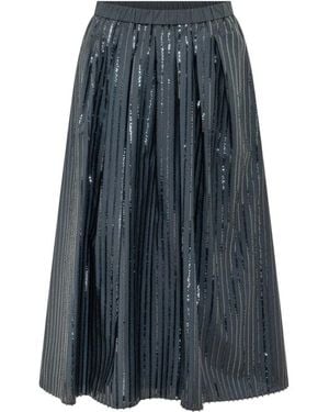 Weekend by Maxmara Rokken ,Blauw ,Pailletten Plissé Midi Rok