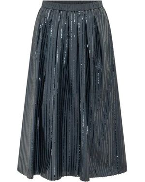 Weekend by Maxmara Rokken ,Blauw ,Pailletten Plissé Midi Rok