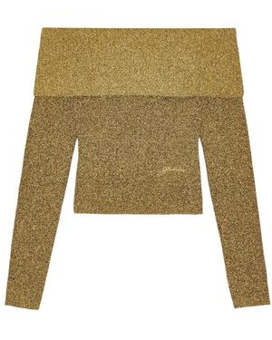 Ganni Round-Neck Knitwear - Verde