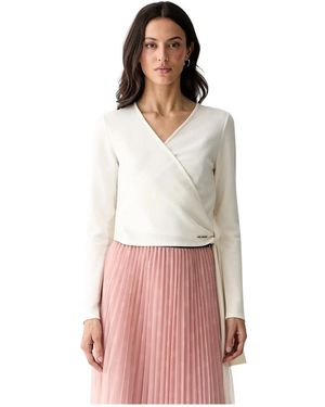 KARL LAGERFELD Wrap Longsleeve - Naturel